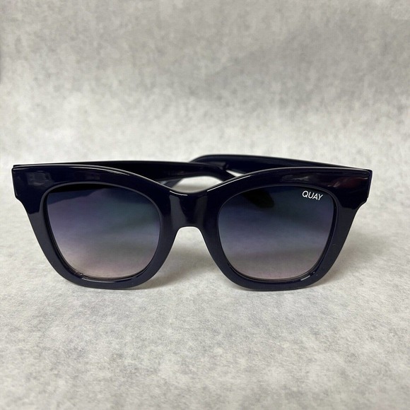 Quay Australia After Hours Sunglasses Navy Blue Pink Fade Square Sunnies main image 5